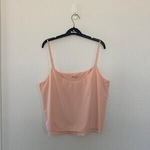 Athleta Layered Scoop Neck Camisole Neutral Pale Pink Strappy Women's XL